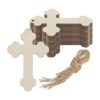 20pcs Cross Wood DIY Crafts Cutouts Wooden Cross Shaped