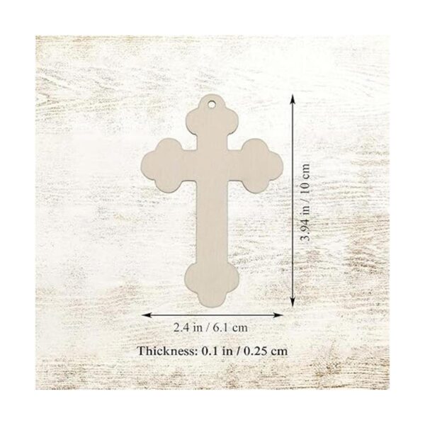 20pcs Cross Wood DIY Crafts Cutouts Wooden Cross Shaped