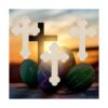 20pcs Cross Wood DIY Crafts Cutouts Wooden Cross Shaped