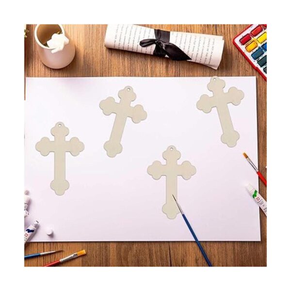 20pcs Cross Wood DIY Crafts Cutouts Wooden Cross Shaped