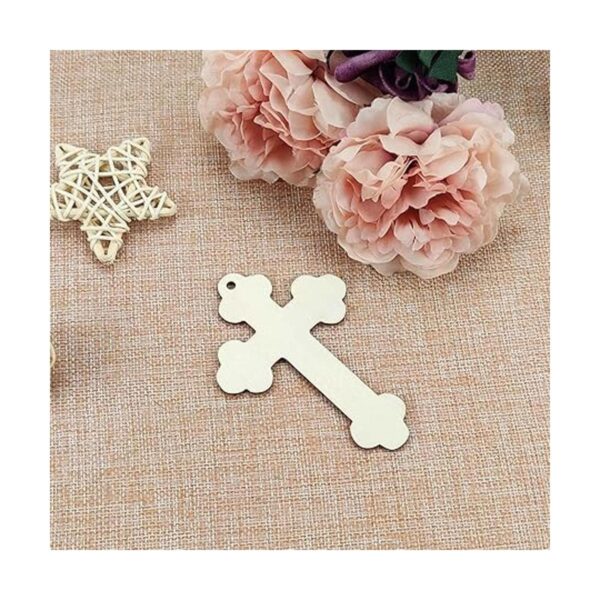 20pcs Cross Wood DIY Crafts Cutouts Wooden Cross Shaped