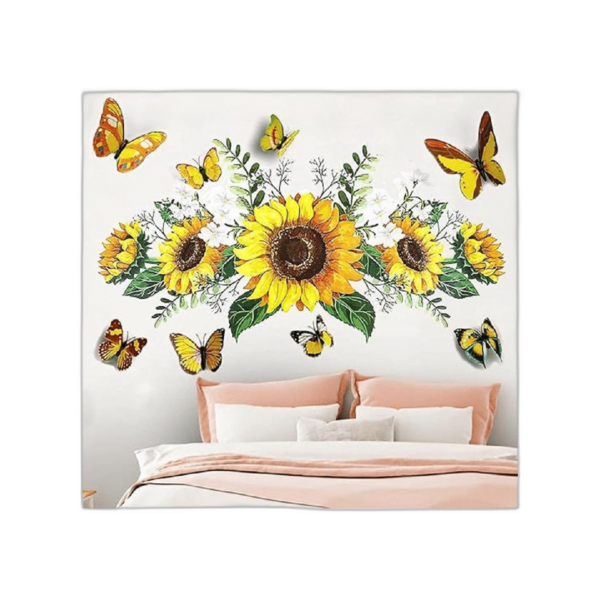 Calcomanías de pared de girasol con calcomanía de pared de