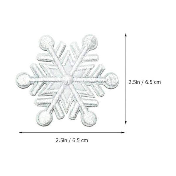 BESTOYARD 20 parches bordados de Navidad copo de nieve