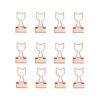 Clips de metal de oro rosa con forma de gato lindo de 34_3