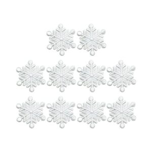 BESTOYARD 20 parches bordados de Navidad copo de nieve