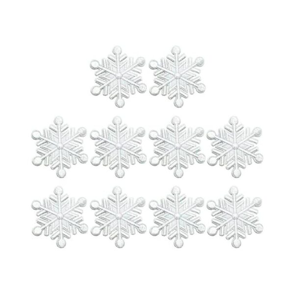 BESTOYARD 20 parches bordados de Navidad copo de nieve