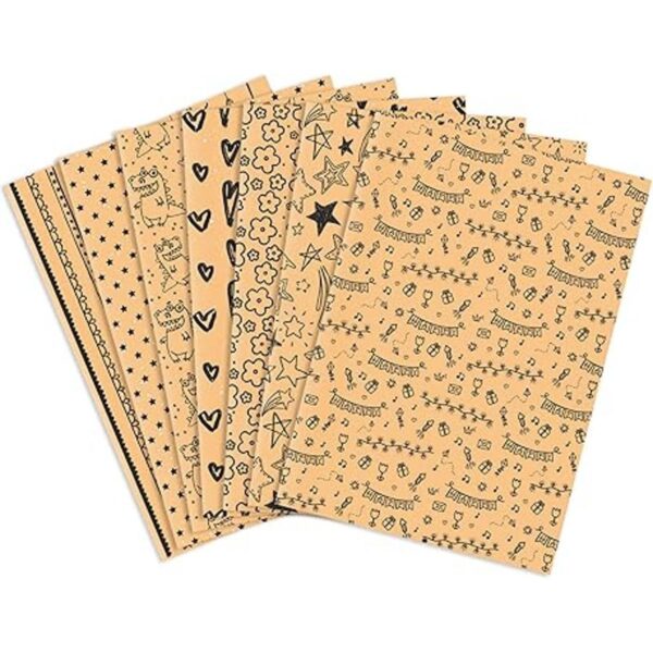 Larcenciel Papel de regalo para regalo 7 hojas de papel_2