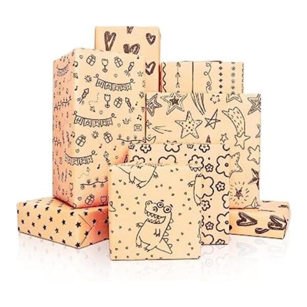 Larcenciel Papel de regalo para regalo 7 hojas de papel_1