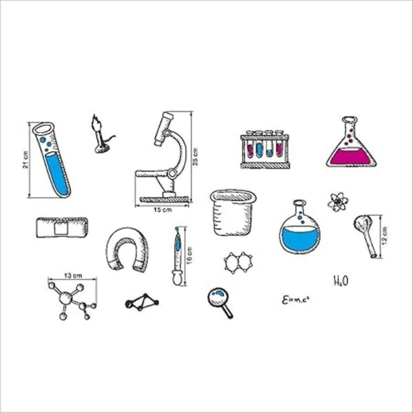 BIBITIME Adhesivos de pared para laboratorio de ciencias_2
