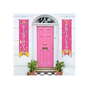 Sumind Decoración de cumpleaños de princesa bandera de_1