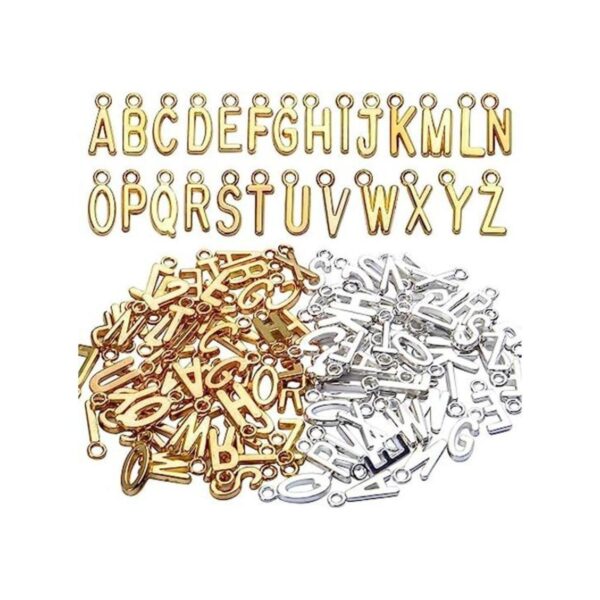 Dijes de letras a granel 104pcs AZ letras encantos del_1