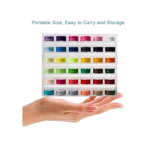 BetyBedy 36 bobinas e hilos de coser con estuche de bobina
