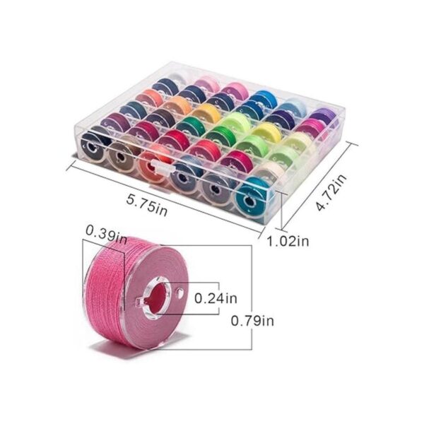 BetyBedy 36 bobinas e hilos de coser con estuche de bobina