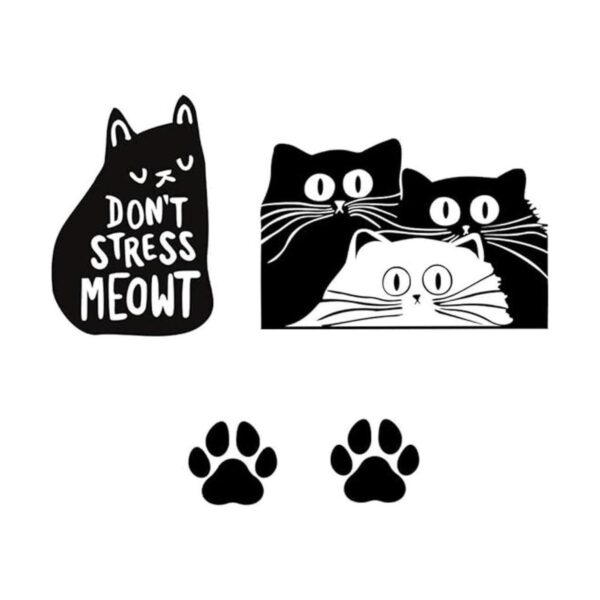 Juego de 3 gatos DIY serigrafiado planchado en parche_1