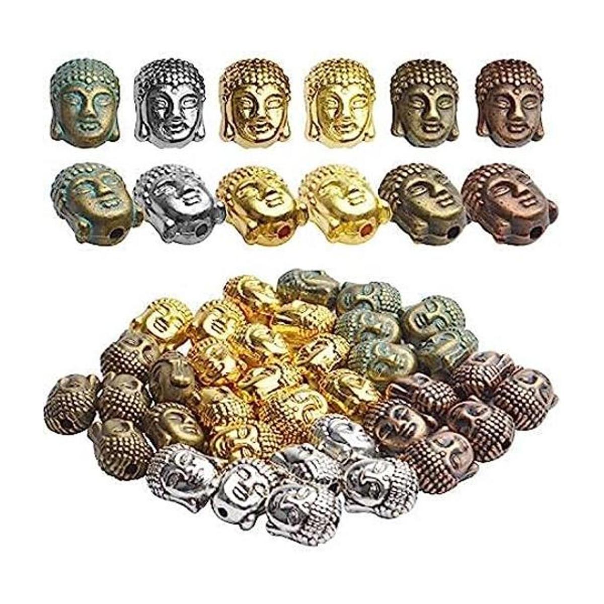 36 cuentas de cabeza de Buda 6 colores tibetanos de