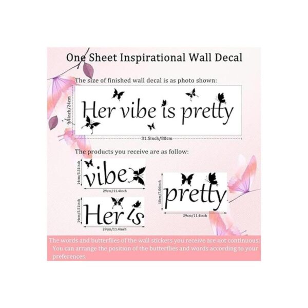Her Vibe is Pretty Adhesivo decorativo de pared con_2