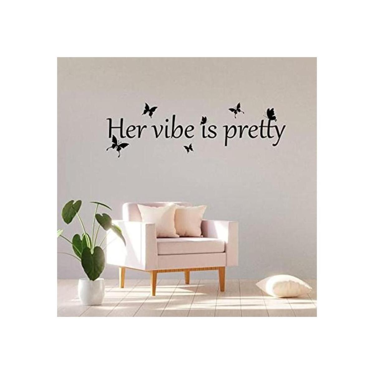 Her Vibe is Pretty Adhesivo decorativo de pared con