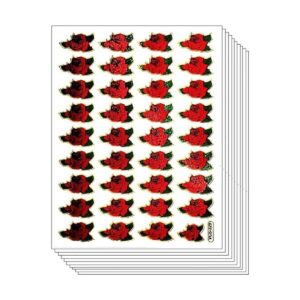 Paquete de 10 hojas de calcomanías con purpurina hermosas_1