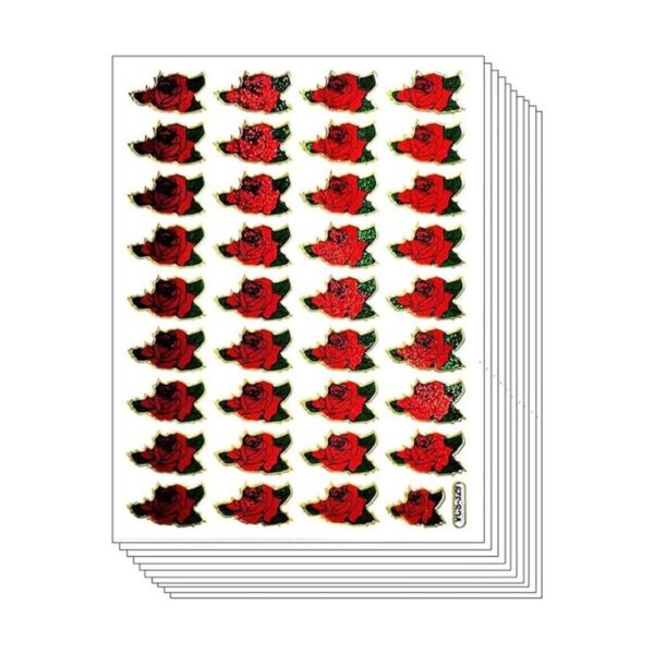 Paquete de 10 hojas de calcomanías con purpurina hermosas_1