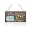 Jetec Letrero para colgar en madera de Thou Shalt Not Poop