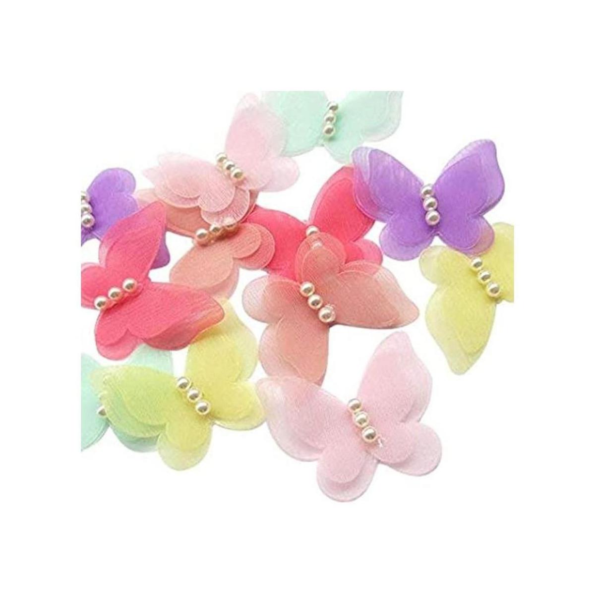Dandan DIY 30 lazos de organza con diseño de flores y