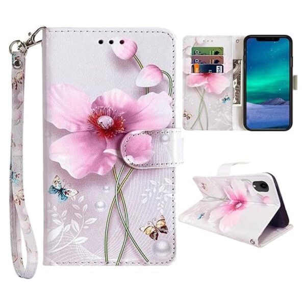 JanCalm Funda tipo cartera para iPhone XR bonito patrón_1