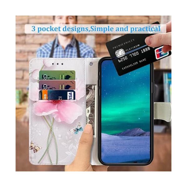 JanCalm Funda tipo cartera para iPhone XR bonito patrón_2