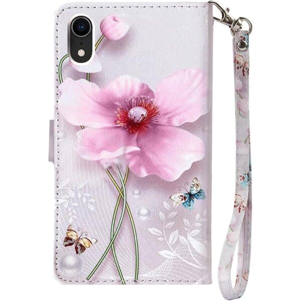 JanCalm Funda tipo cartera para iPhone XR bonito patrón_4