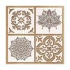 Paquete de 4 plantillas de mandala de 12 x 12 pulgadas