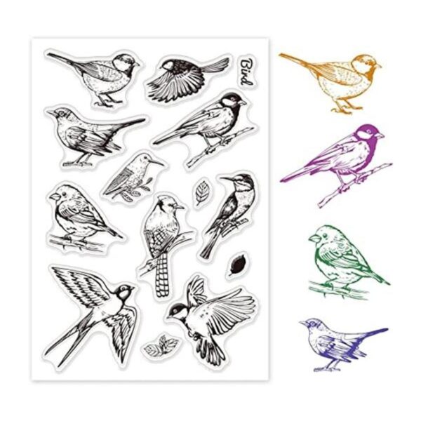 ORIGACH Sellos transparentes realistas de pájaros TPR_1