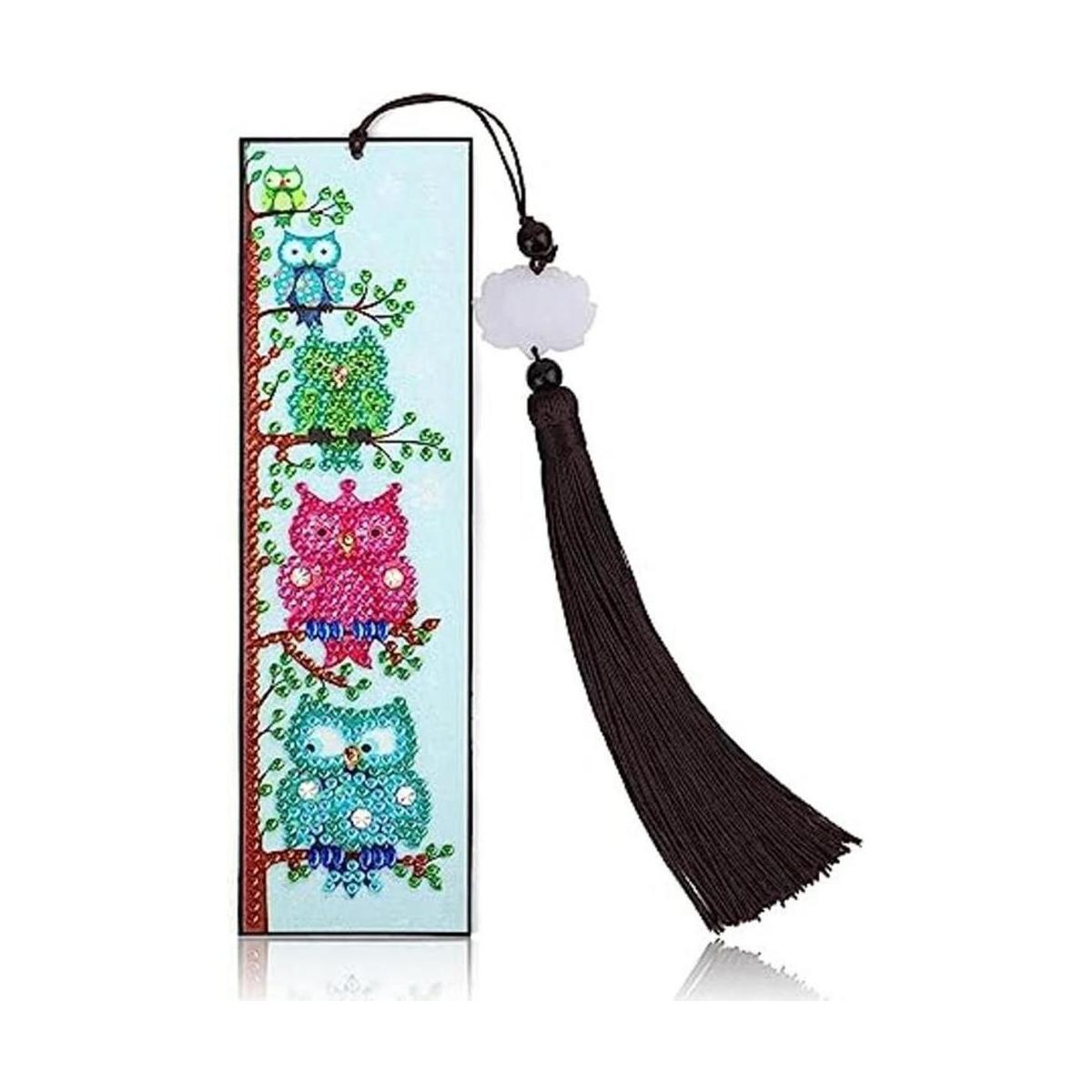 VETPW 5D DIY Búho Diamante Pintura Marcapáginas Kit para