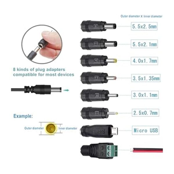 Adaptador de CA 9V 2A Fuente de alimentación AC110V a DC9V_3