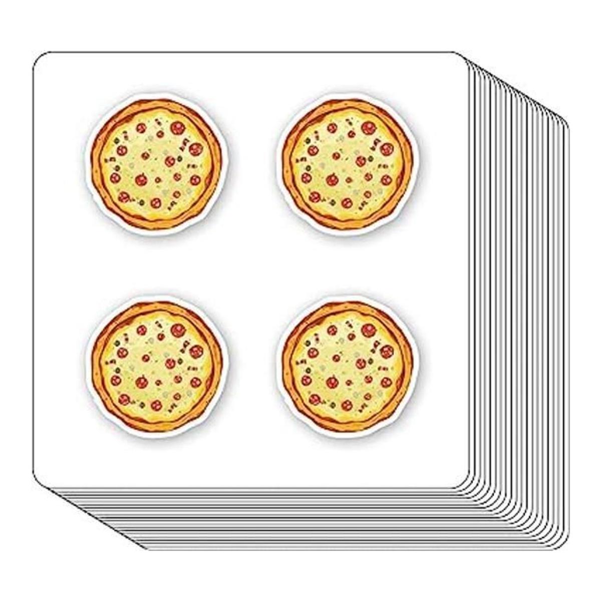 Calcomanías de pizza de 1 pulgada para álbumes de