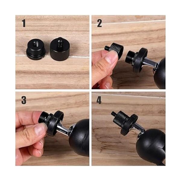 AIEX Adaptador de rosca de micrófono de 8 piezas_5