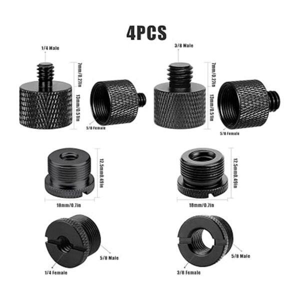 AIEX Adaptador de rosca de micrófono de 8 piezas_2