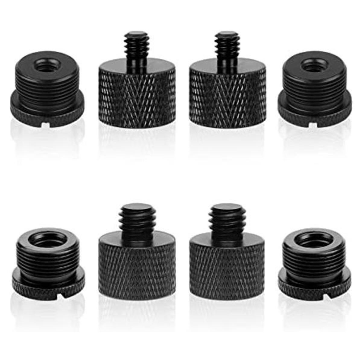 AIEX Adaptador de rosca de micrófono de 8 piezas
