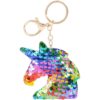 Llaveros de unicornio de plata arcoíris 3 unidades_2