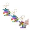 Llaveros de unicornio de plata arcoíris 3 unidades_1