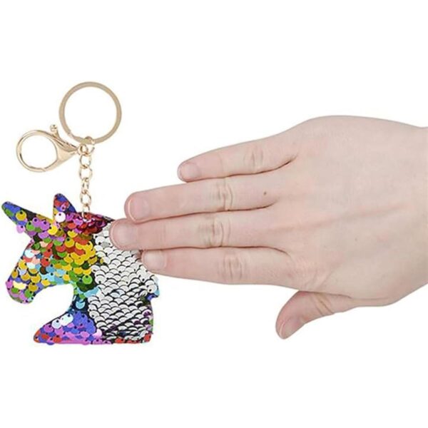 Llaveros de unicornio de plata arcoíris 3 unidades_3