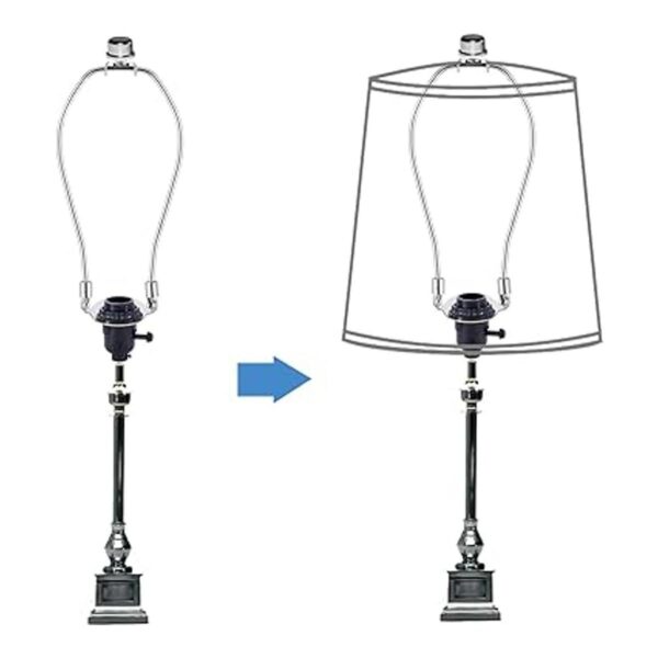 ECUDIS Lámpara de arpa de 10.0 in adaptador de arpa de_3