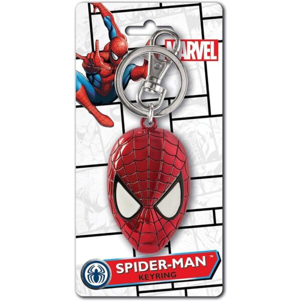 Marvel Llavero de peltre de cabeza de color SpiderMan_1