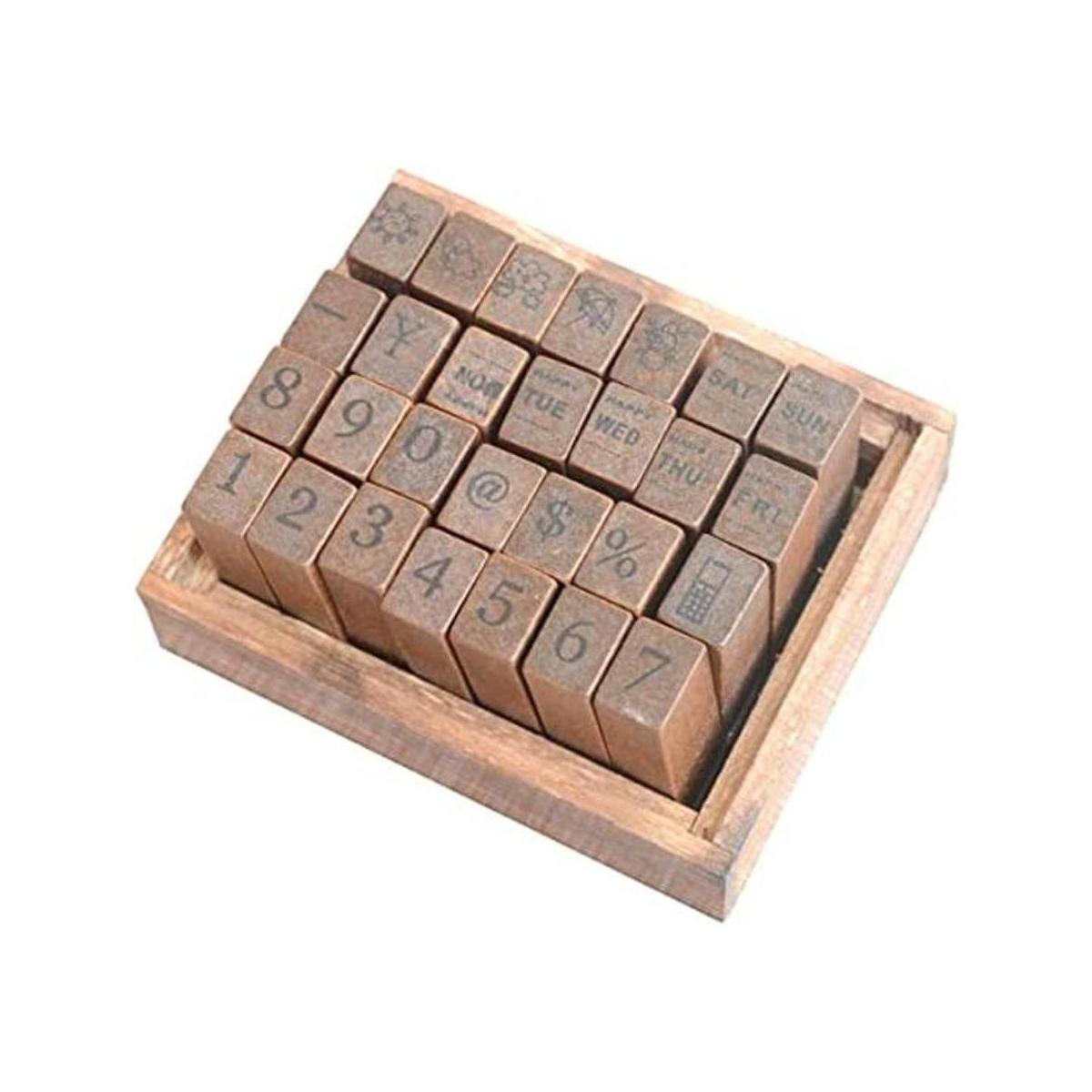 Yansanido 28 unidsset 0.276 in caja de madera multiusos