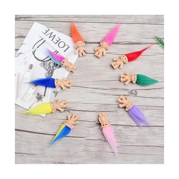 10 piezas de muñeca vintage de trol de la suerte para_2