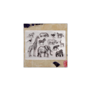 Kwan Crafts Animal World Elefante Jirafa León transparente_1
