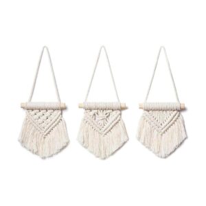 Mkono Macramé para colgar en la pared juego de 3 bonitos