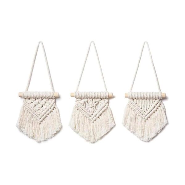 Mkono Macramé para colgar en la pared juego de 3 bonitos