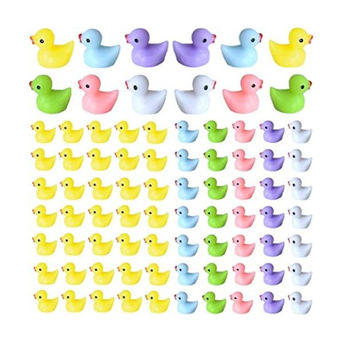 Tindobewan 100 piezas de pequeños patos de resina en