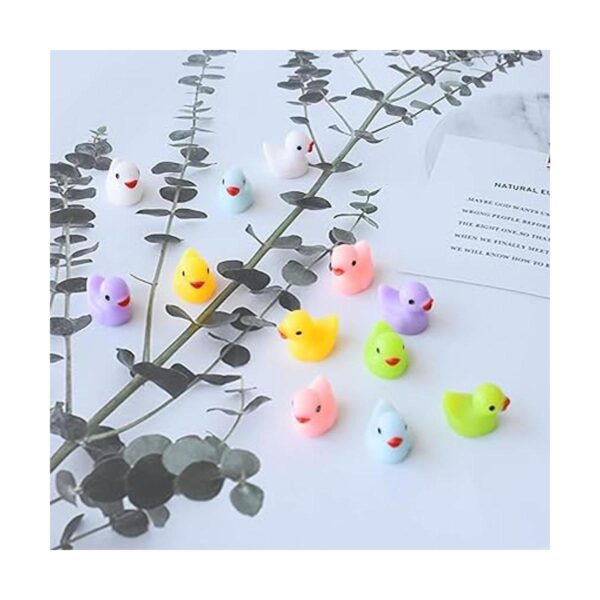 Tindobewan 100 piezas de pequeños patos de resina en_4