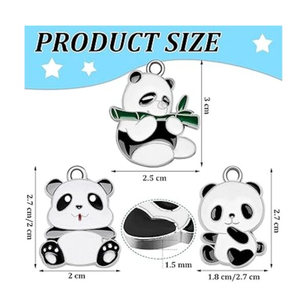 Hicarer 15 dijes de panda de metal con diseño de animal de