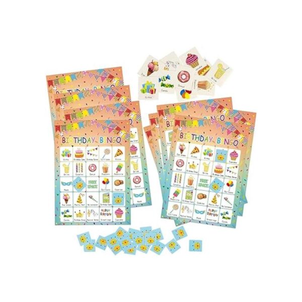 Juego de bingo de cumpleaños para 24 jugadores_3